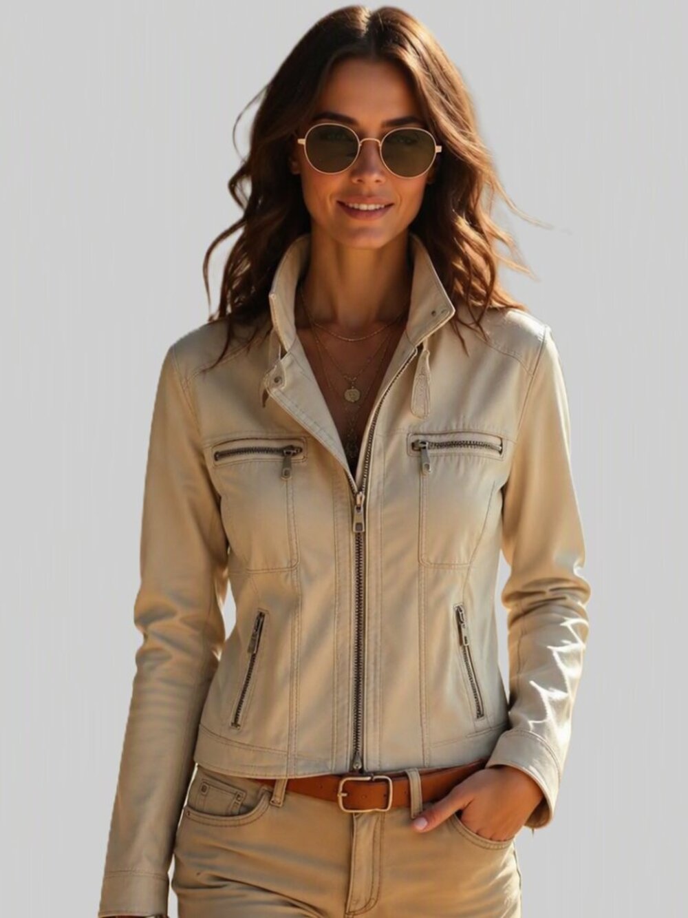 Faux leather bomber jacket, small flaw